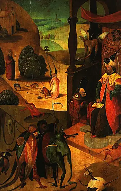 St Jacob and the Magician Hieronymus Bosch